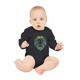 Enchanted Organic Cotton Baby Bodysuit with Luminous Lion Design