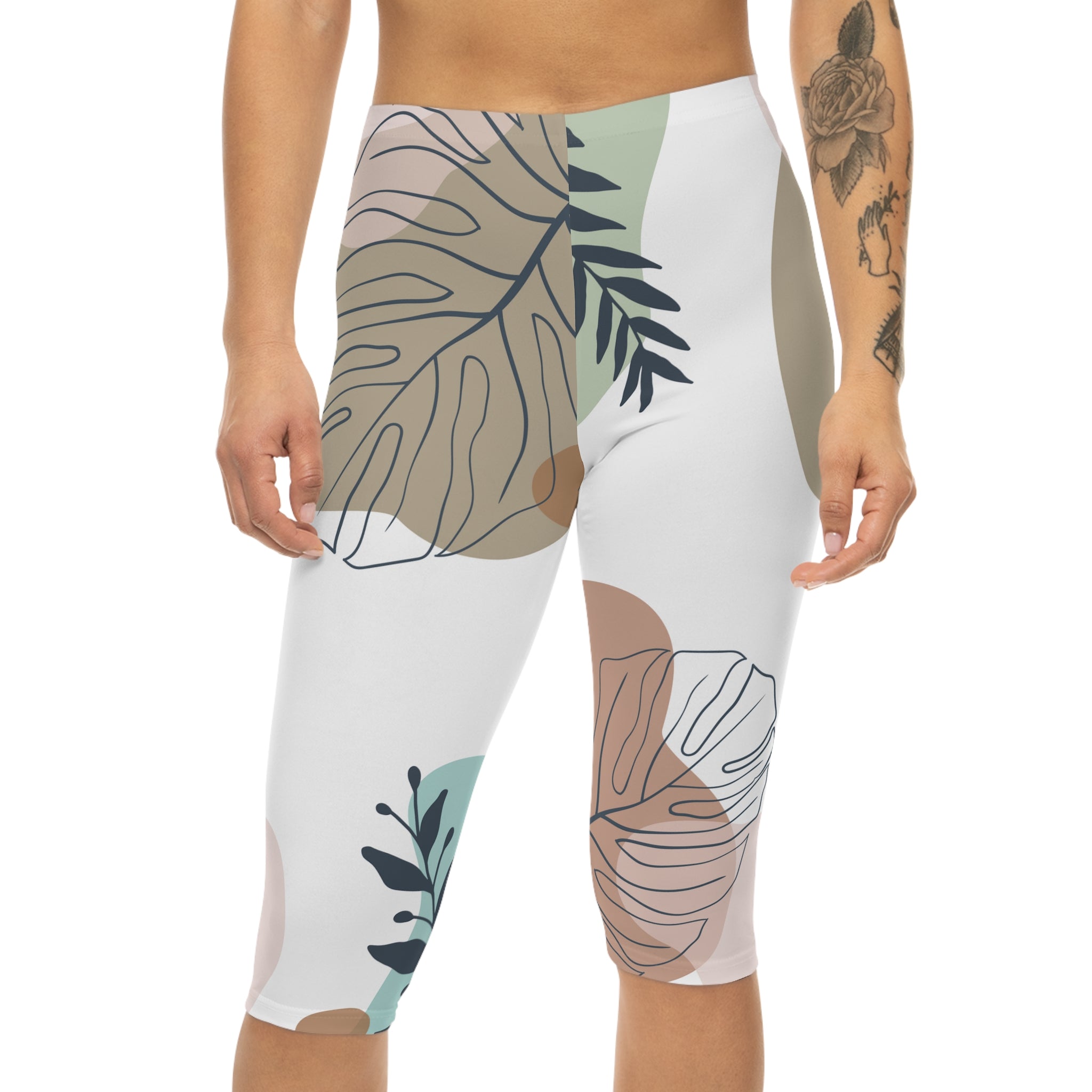 Personalized Capri Leggings | Breathable & Comfy | For Gym & Home