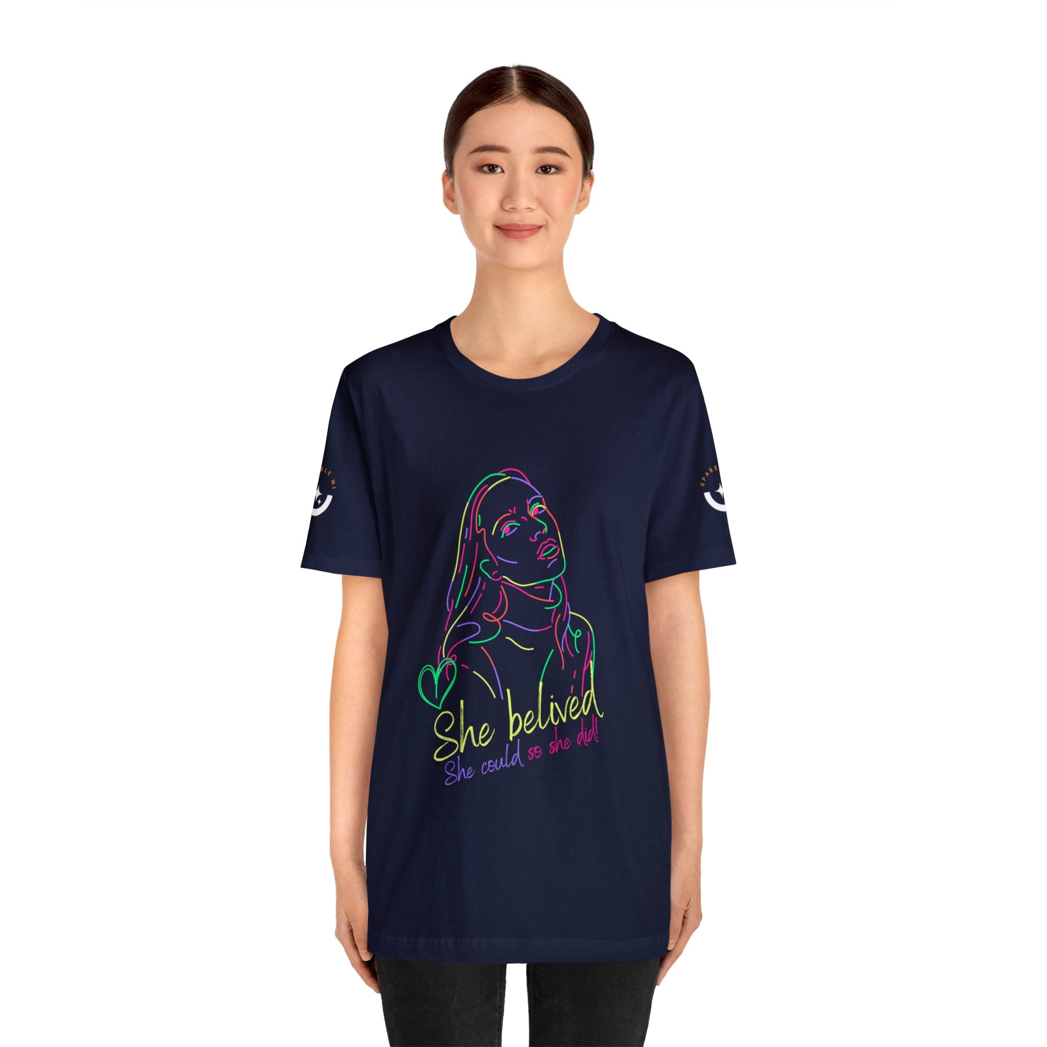 Eco-Friendly Women's Tee | Dark with Glow | German Made | Luxury Sparkle Collection