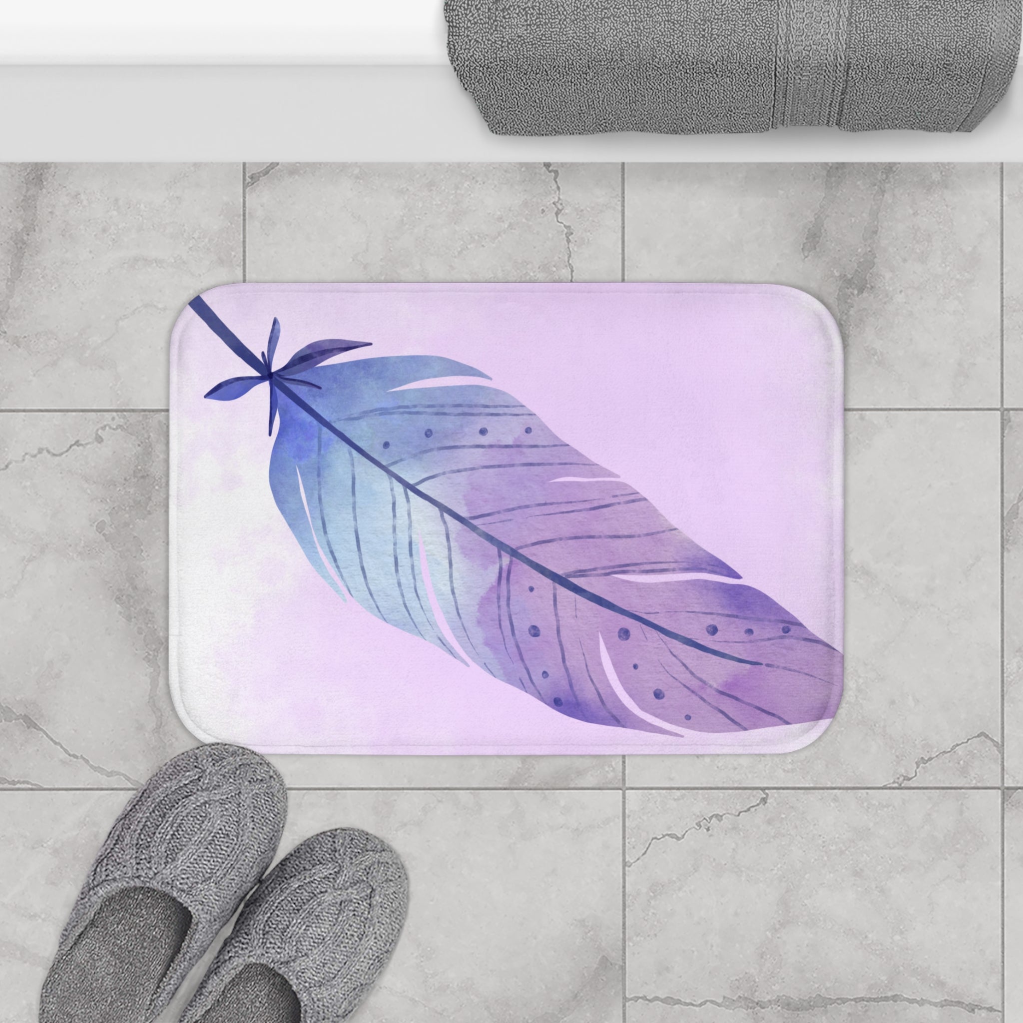 Custom Microfiber Bath Mat with Anti-Slip Backing | Stylish & Safe