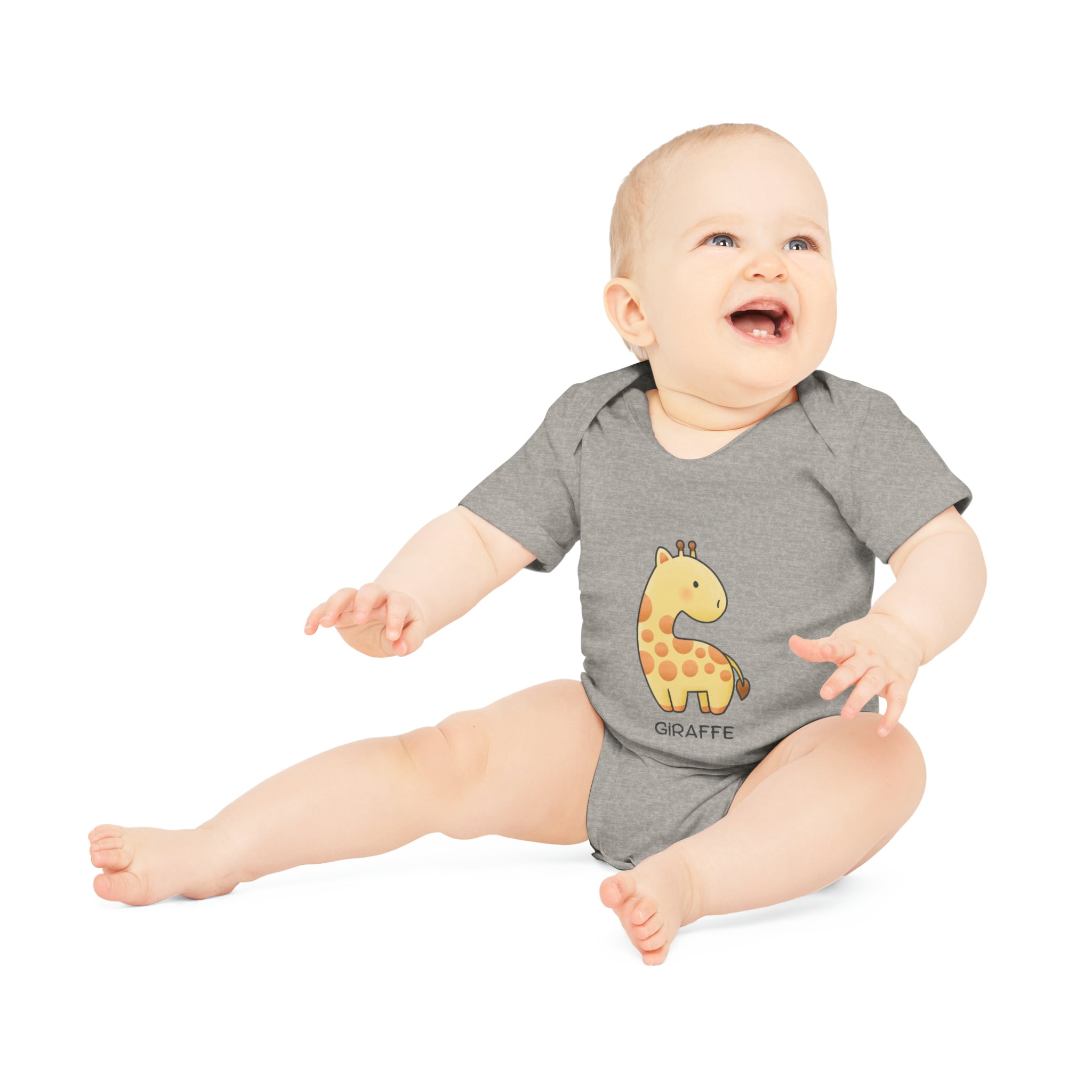 Organic Cotton Baby Bodysuit with Enchanting Girafe