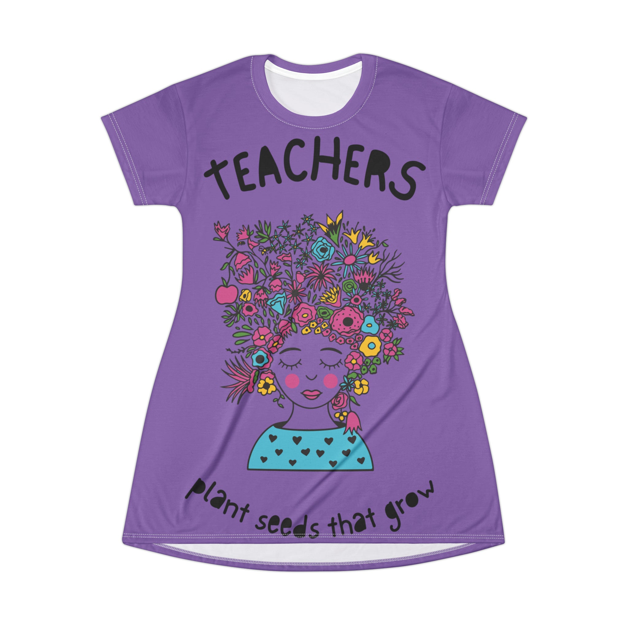 Teachers All-Over-Print T-Shirt Dress