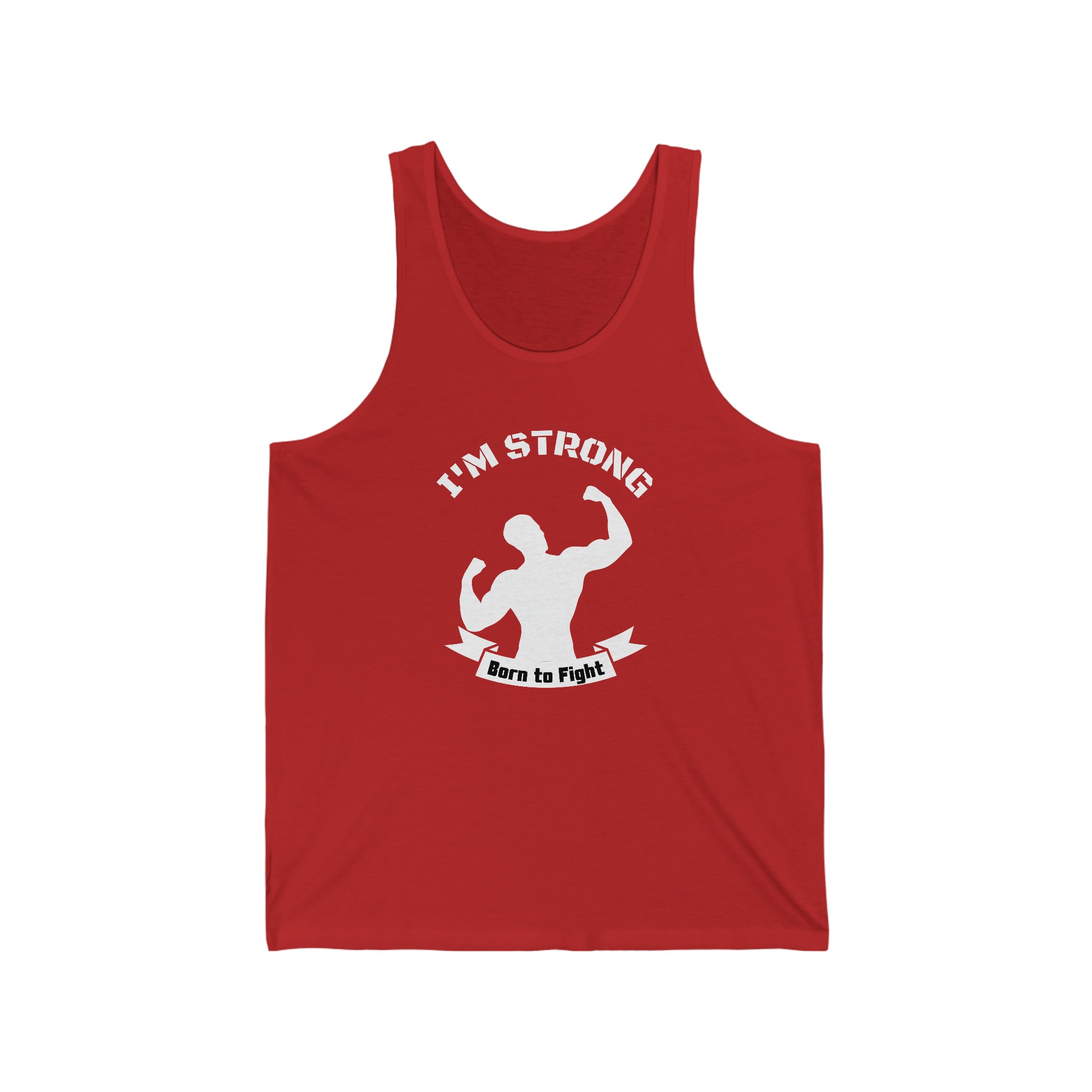 Born To Fight Men's Jersey Tank | Breathable Airlume Cotton | Timeless Design & Fi