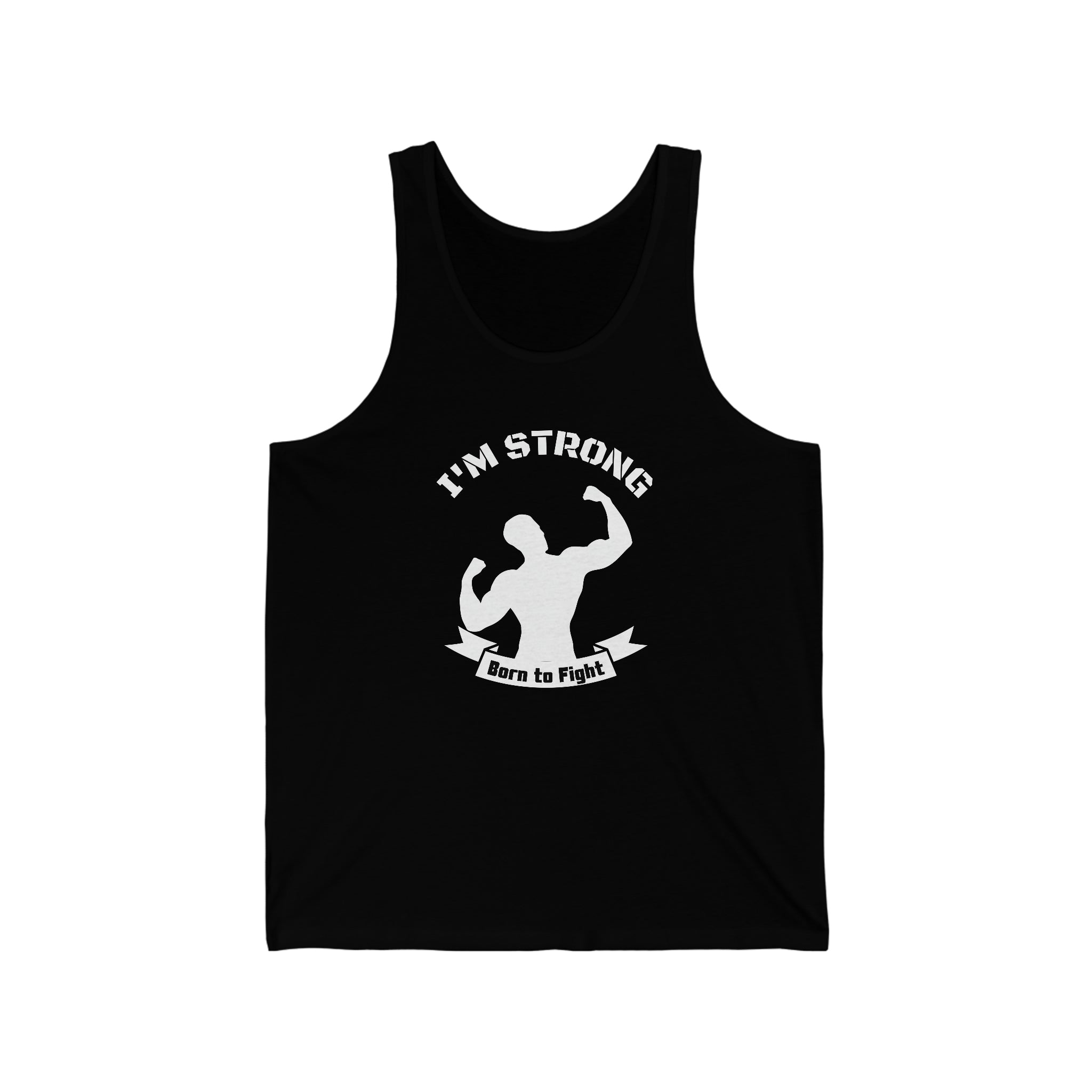 Born To Fight Men's Jersey Tank | Breathable Airlume Cotton | Timeless Design & Fi