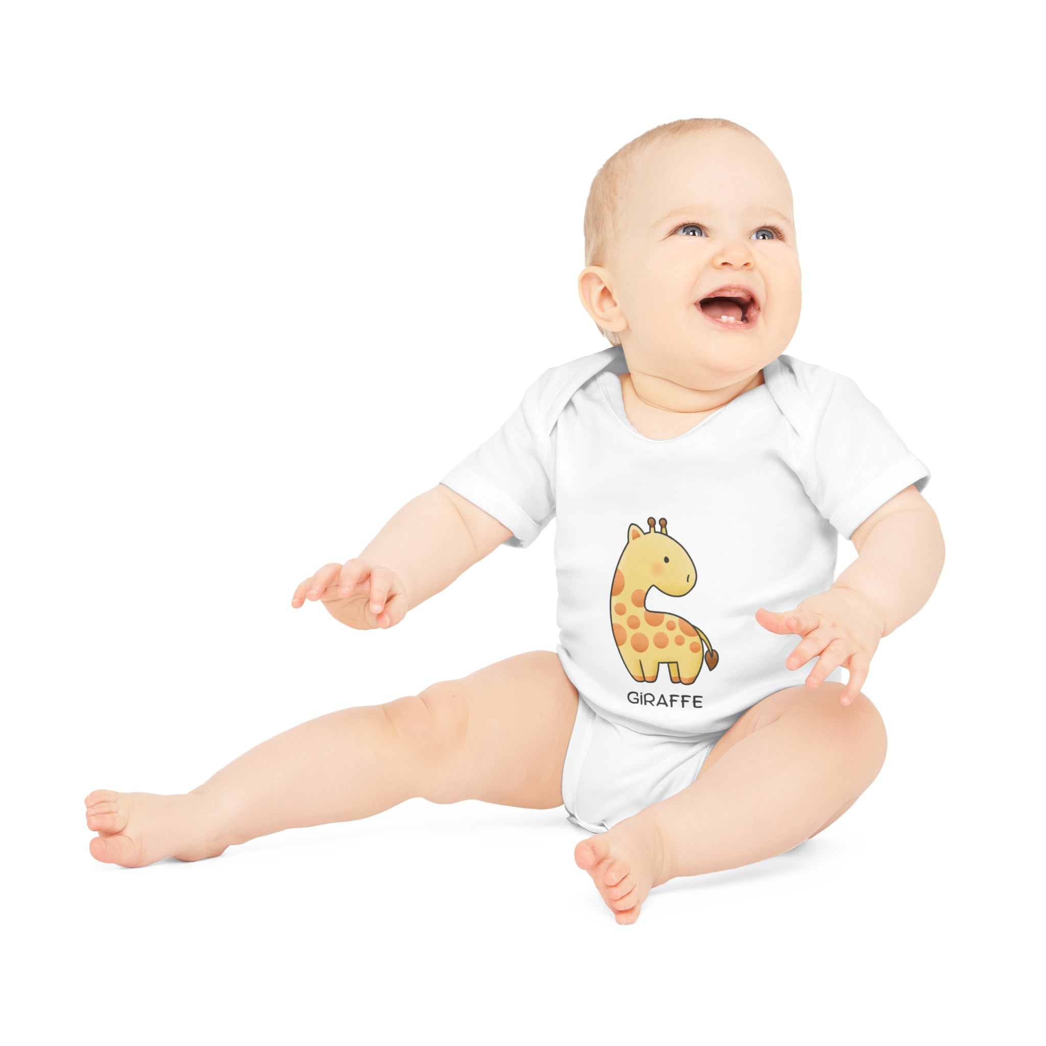 Organic Cotton Baby Bodysuit with Enchanting Girafe