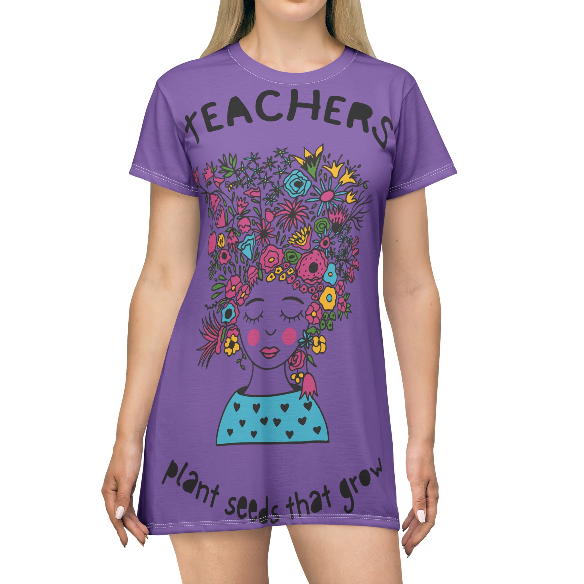 Teachers All-Over-Print T-Shirt Dress