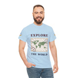 Premium Men's Heavy Cotton Tee | Astronaut Nature Theme | Made in Germany