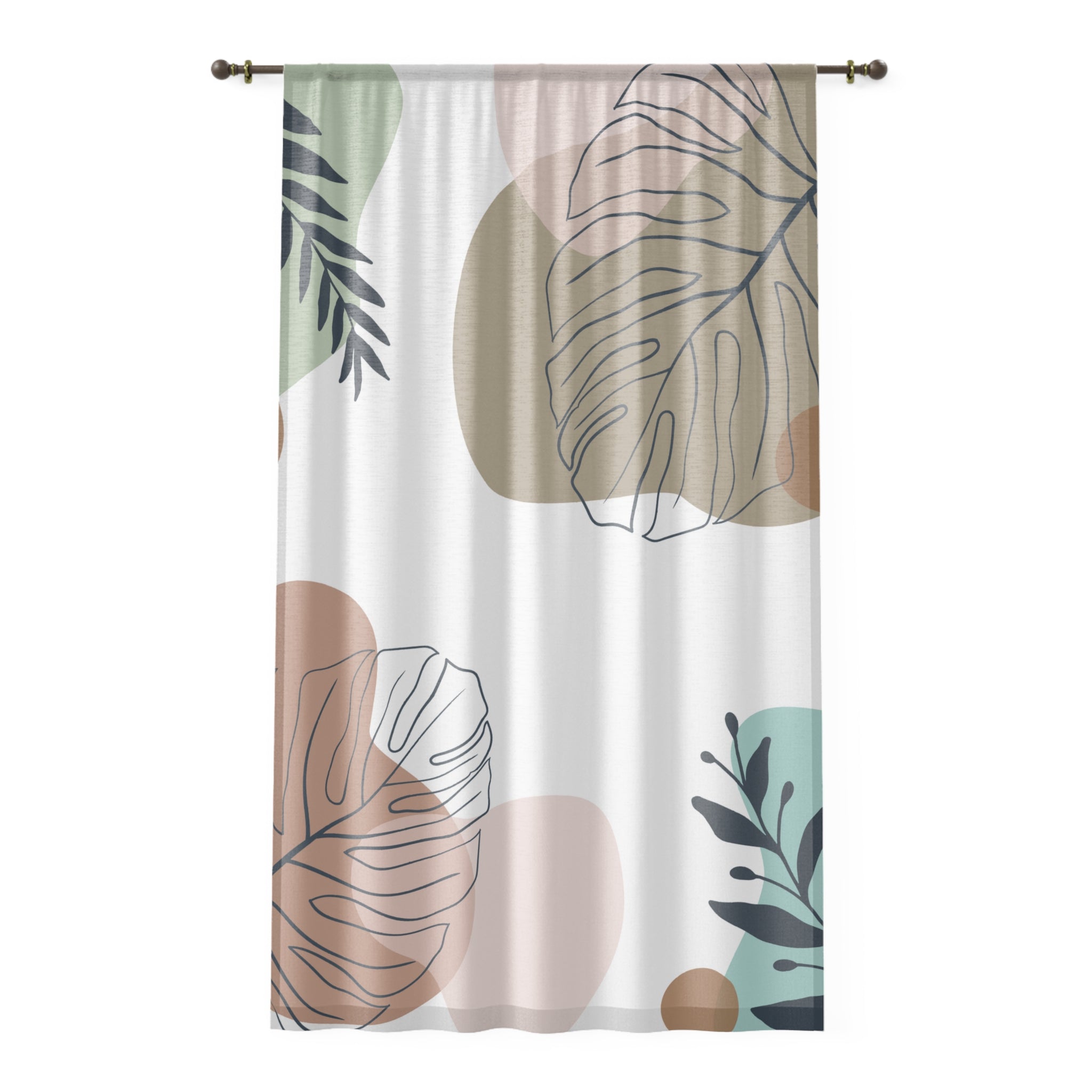 Custom Designed Curtains | 50"x84" Semi-Transparent Polyester | Personalized Elegance